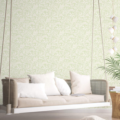 product image for Garden Toile Green Wallpaper from the Secret Garden Collection by Galerie Wallcoverings 17