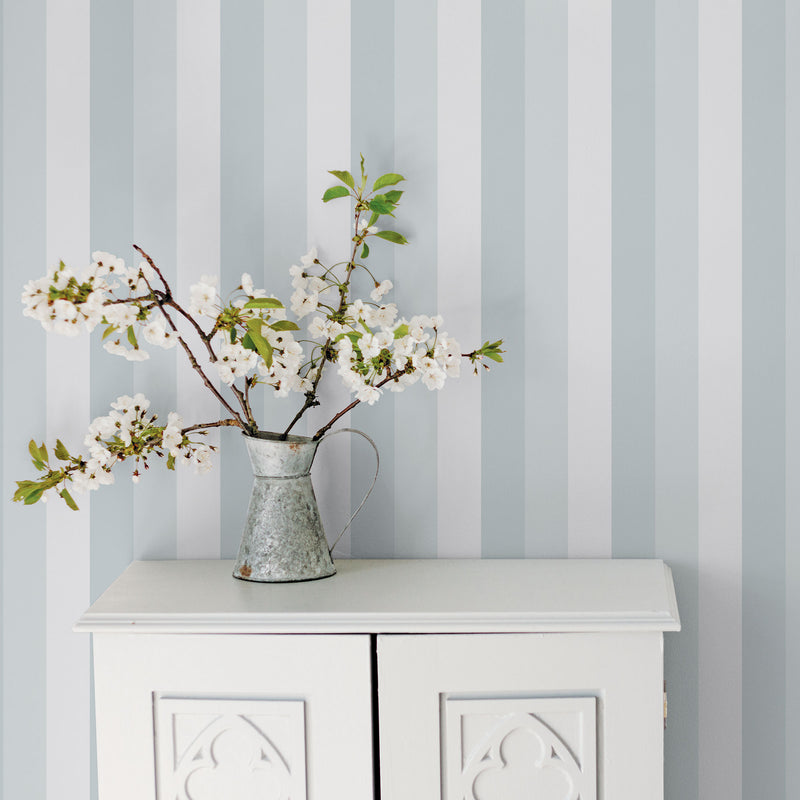 media image for Secret Stripe Duck Egg Wallpaper from the Secret Garden Collection by Galerie Wallcoverings 263