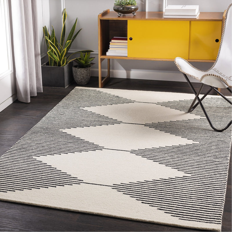 media image for Granada GND-2331 Hand Tufted Rug in Beige & Black by Surya 259