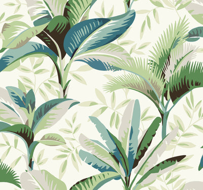 product image of Summerhouse Peacock Wallpaper from the Greenhouse Collection by York Wallcoverings 522