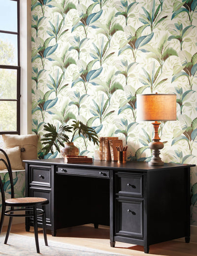 product image for Summerhouse Peacock Wallpaper from the Greenhouse Collection by York Wallcoverings 1