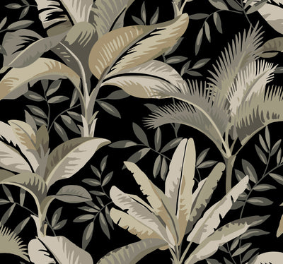 product image of Summerhouse Midnight Wallpaper from the Greenhouse Collection by York Wallcoverings 519