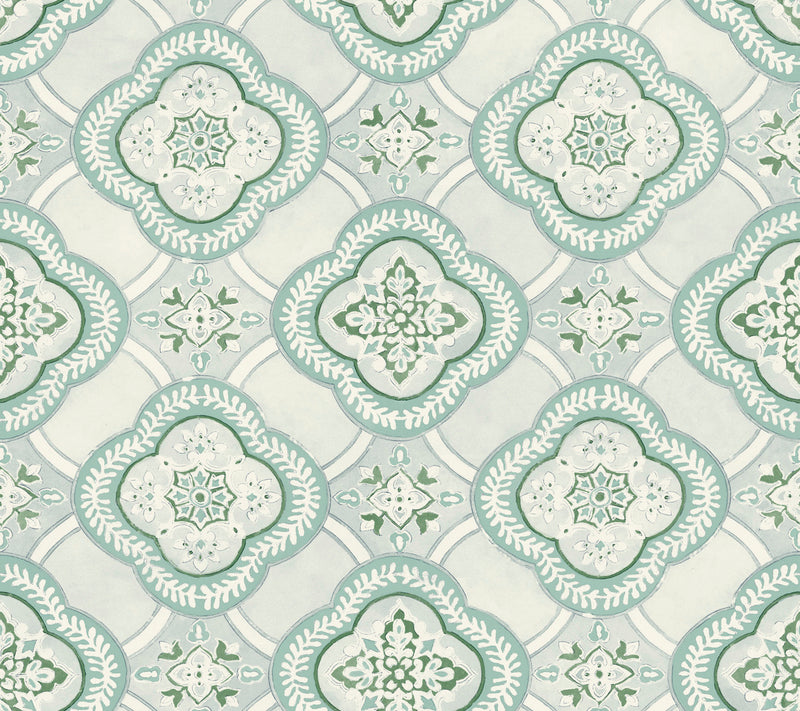 media image for Garden Trellis Rain Wallpaper from the Greenhouse Collection by York Wallcoverings 271