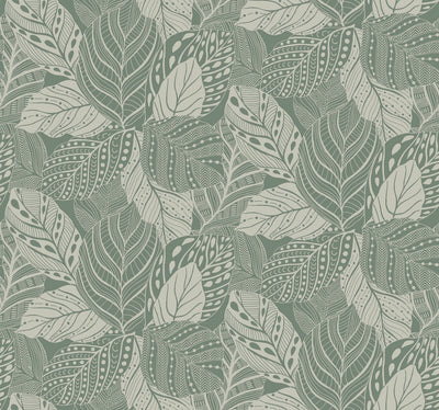 product image of Vinca Eucalyptus Wallpaper from the Greenhouse Collection by York Wallcoverings 543