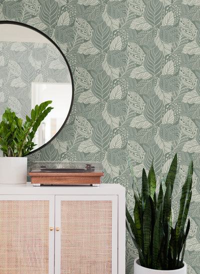 product image for Vinca Eucalyptus Wallpaper from the Greenhouse Collection by York Wallcoverings 60