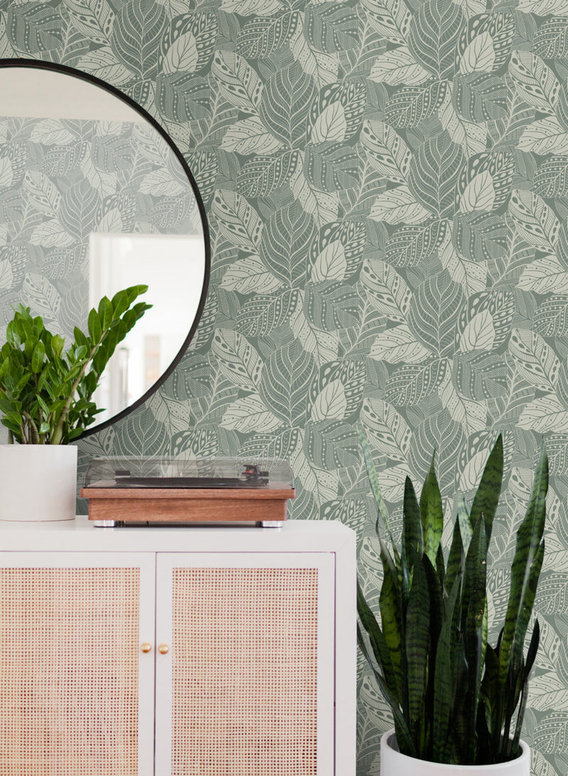 media image for Vinca Eucalyptus Wallpaper from the Greenhouse Collection by York Wallcoverings 291