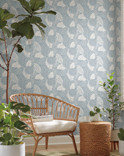 product image for Vinca Smoky Blue Wallpaper from the Greenhouse Collection by York Wallcoverings 32