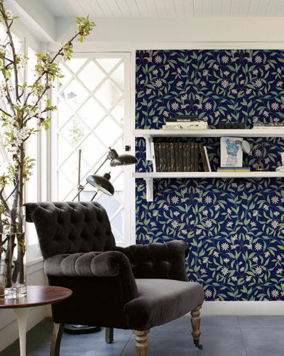 product image for Jasmine Indigo Wallpaper from the Greenhouse Collection by York Wallcoverings 48