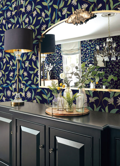 product image for Jasmine Indigo Wallpaper from the Greenhouse Collection by York Wallcoverings 19