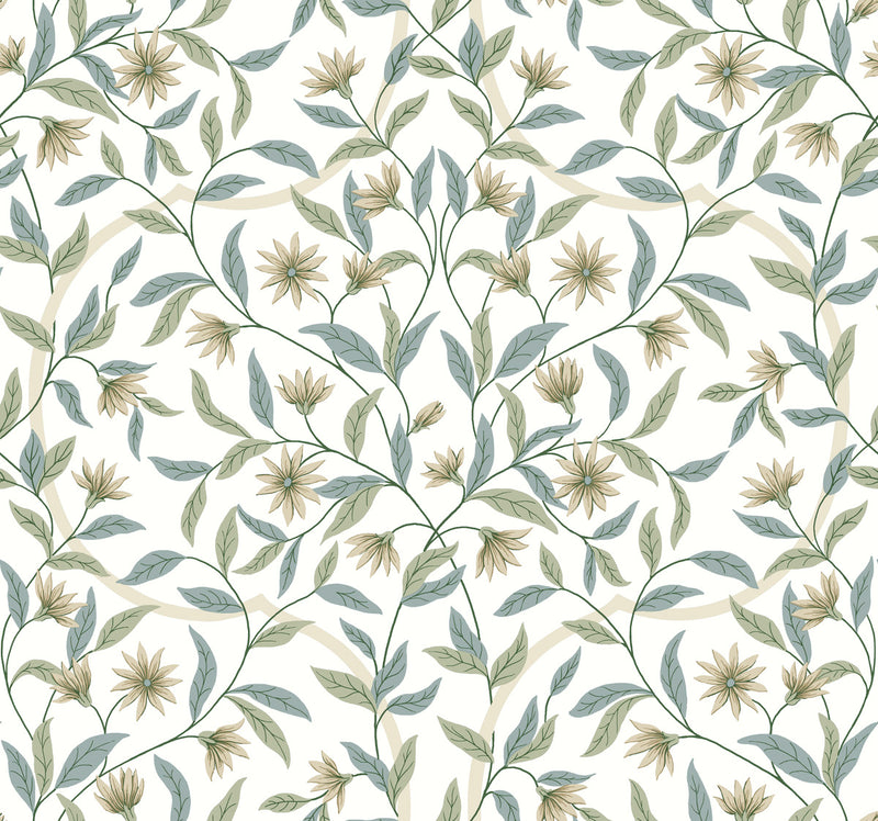 media image for Jasmine Eucalyptus Wallpaper from the Greenhouse Collection by York Wallcoverings 261