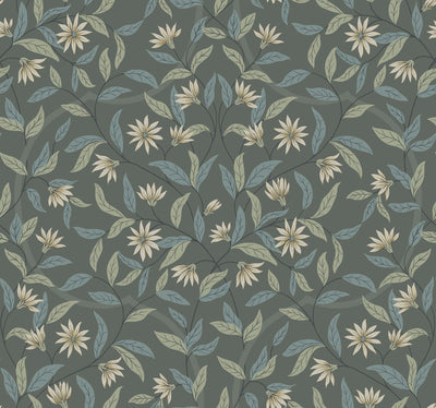 product image of Jasmine Charcoal Wallpaper from the Greenhouse Collection by York Wallcoverings 532