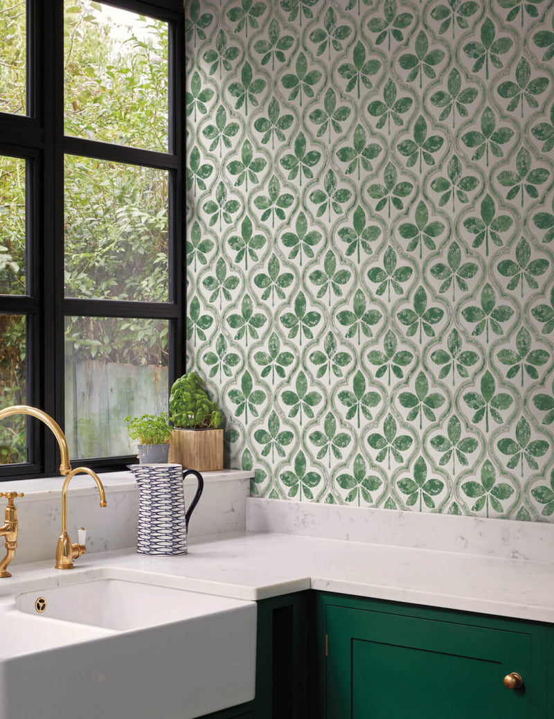 media image for Sevilla Clover Wallpaper from the Greenhouse Collection by York Wallcoverings 268