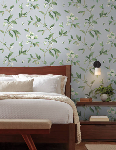 product image for Springtime Sky/Eucalyptus Wallpaper from the Greenhouse Collection by York Wallcoverings 98