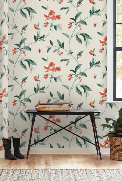 product image for Springtime Sand/Clay Wallpaper from the Greenhouse Collection by York Wallcoverings 75