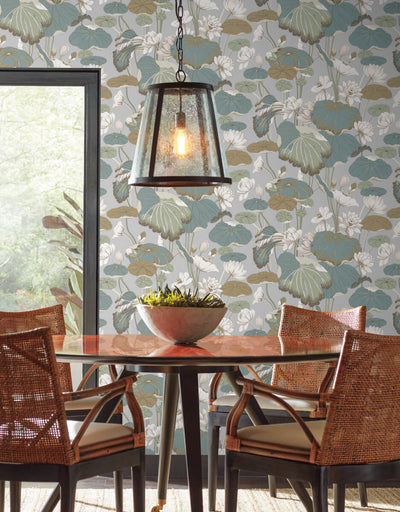 product image for Lotus Pond Heather/Cotton Wallpaper from the Greenhouse Collection by York Wallcoverings 2