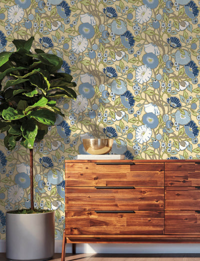 product image for Vincent Poppies Sunflower Wallpaper from the Greenhouse Collection by York Wallcoverings 43