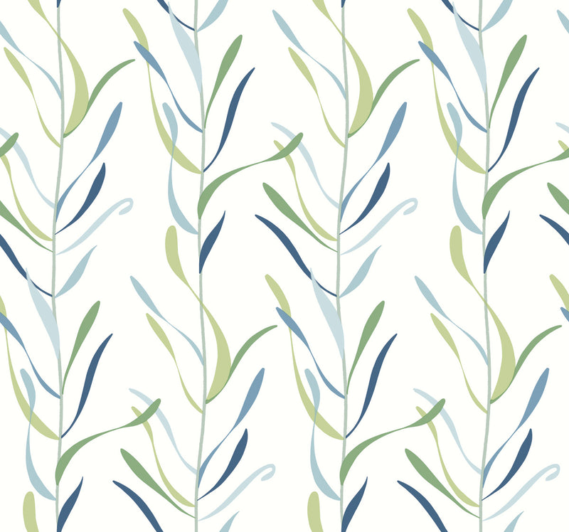 media image for Chloe Vine Peacock Wallpaper from the Greenhouse Collection by York Wallcoverings 254