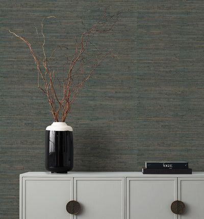 product image for Knotted Grass Wallpaper in Dark Teal 66