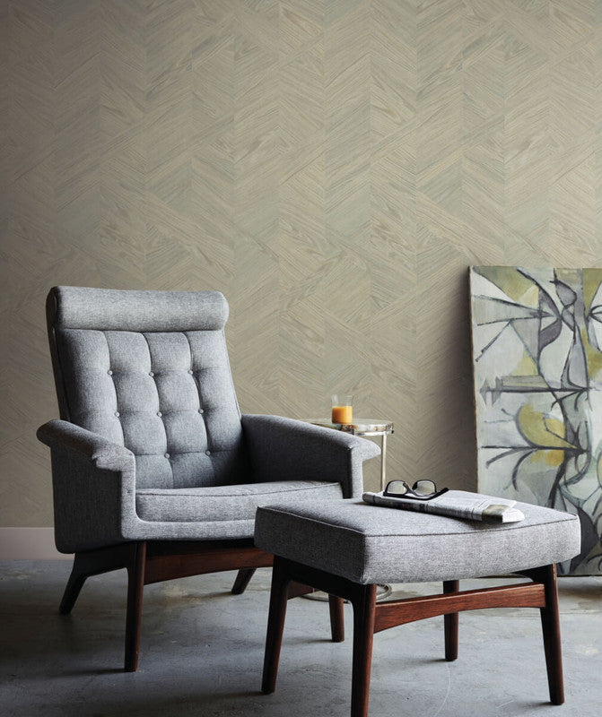 media image for Interlocking Wood Wallpaper in Moss 20