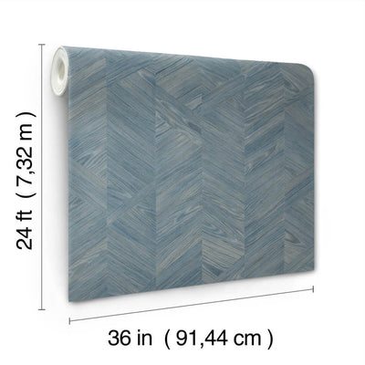 product image for Interlocking Wood Wallpaper in Ocean 92