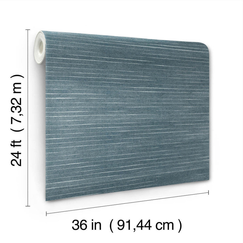 media image for Handcrafted Shimmering Paper Wallpaper in Denim 213