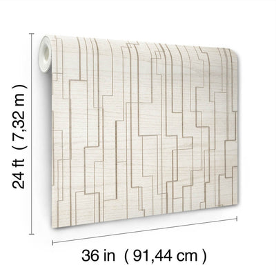 product image for Inlay Line Wallpaper in White 97