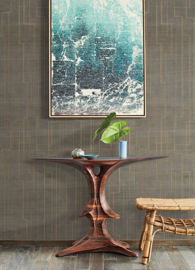 product image for Inlay Line Wallpaper in Mink 49