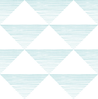 product image of Geo Stripe Wallpaper in Teal from the Day Dreamers Collection by Seabrook Wallcoverings 515