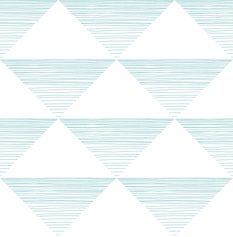 media image for Geo Stripe Wallpaper in Teal from the Day Dreamers Collection by Seabrook Wallcoverings 247