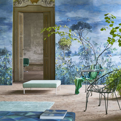 product image for Giardino Segreto Scene Wall Mural in Delft from the Mandora Collection by Designers Guild 9
