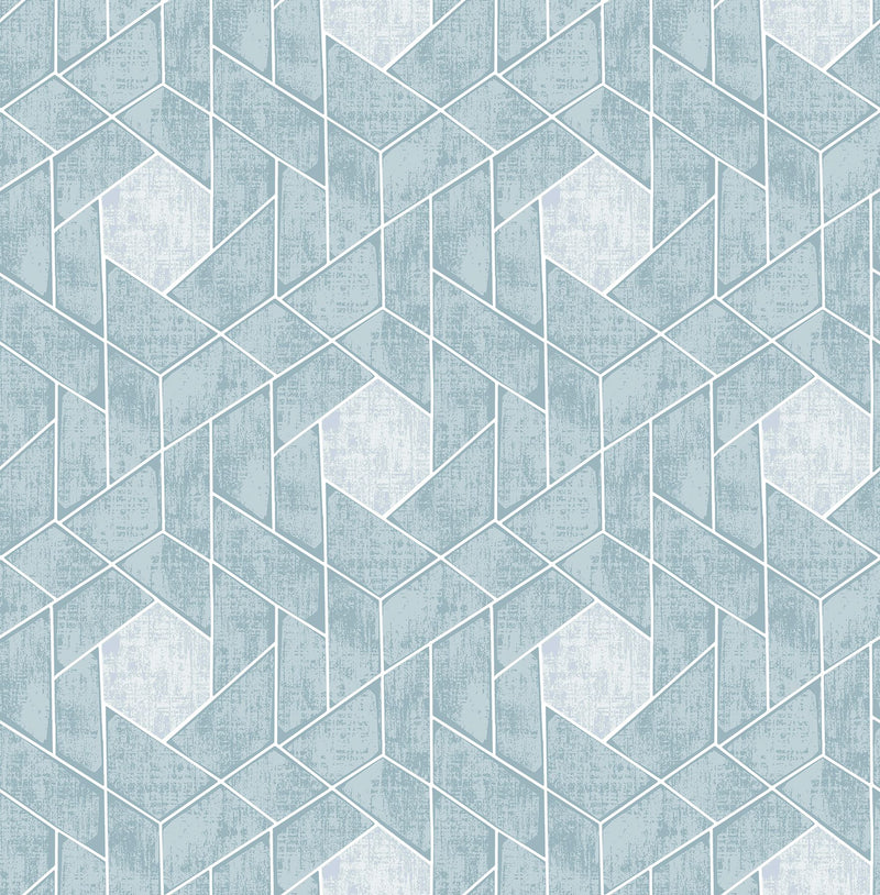 media image for Granada Geometric Wallpaper in Aqua from the Scott Living Collection by Brewster Home Fashions 22