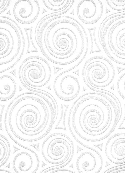 product image of Graphic Swirls Paintable Wallpaper in White design by BD Wall 563