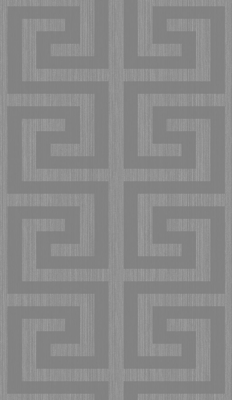 media image for sample greek key wallpaper in silver and earl grey from the essential textures collection by seabrook wallcoverings 1 256