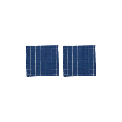 product image for grid napkin set in dark blue 1 28