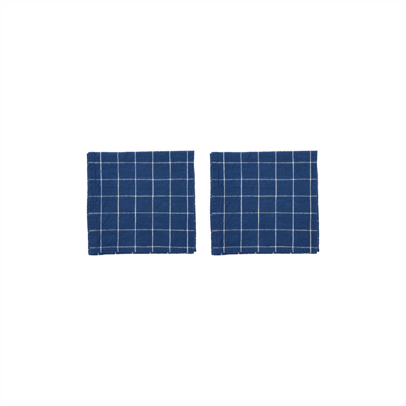 media image for grid napkin set in dark blue 1 235