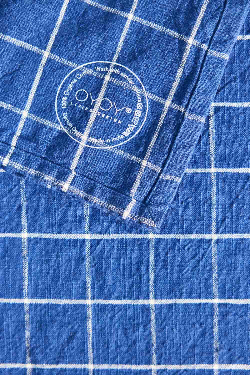 media image for grid napkin set in dark blue 2 214