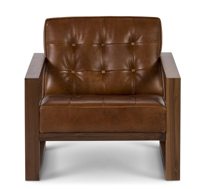 media image for Harrison Leather Chair in Belle Warmth 260