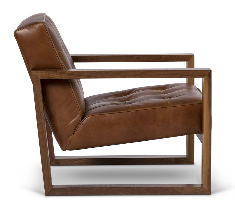 media image for Harrison Leather Chair in Belle Warmth 243
