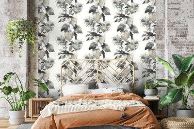 product image for Leaf Stripe Peel-and-Stick Wallpaper in Inkwell by Harry & Grace 22