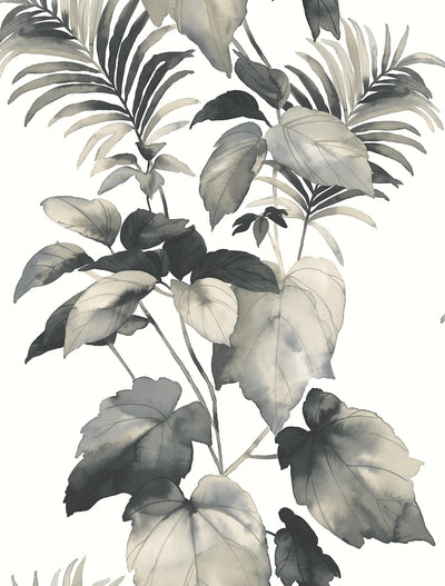 product image of Leaf Stripe Peel-and-Stick Wallpaper in Inkwell by Harry & Grace 575