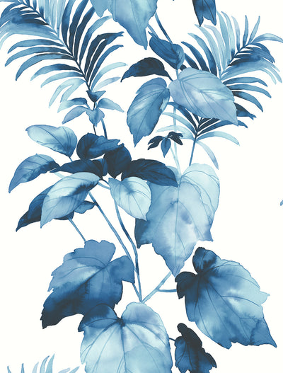 product image of Leaf Stripe Peel-and-Stick Wallpaper in Olympic Blue by Harry & Grace 554