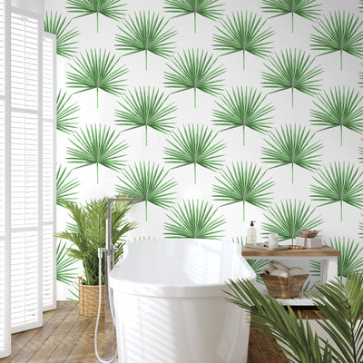 product image for Pacific Palm Peel & Stick Wallpaper in Greenery 30