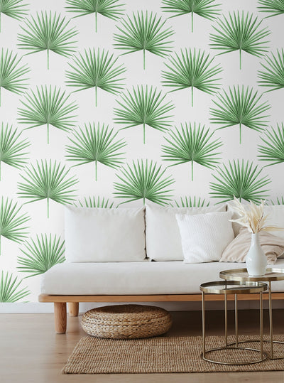 product image for Pacific Palm Peel & Stick Wallpaper in Greenery 11