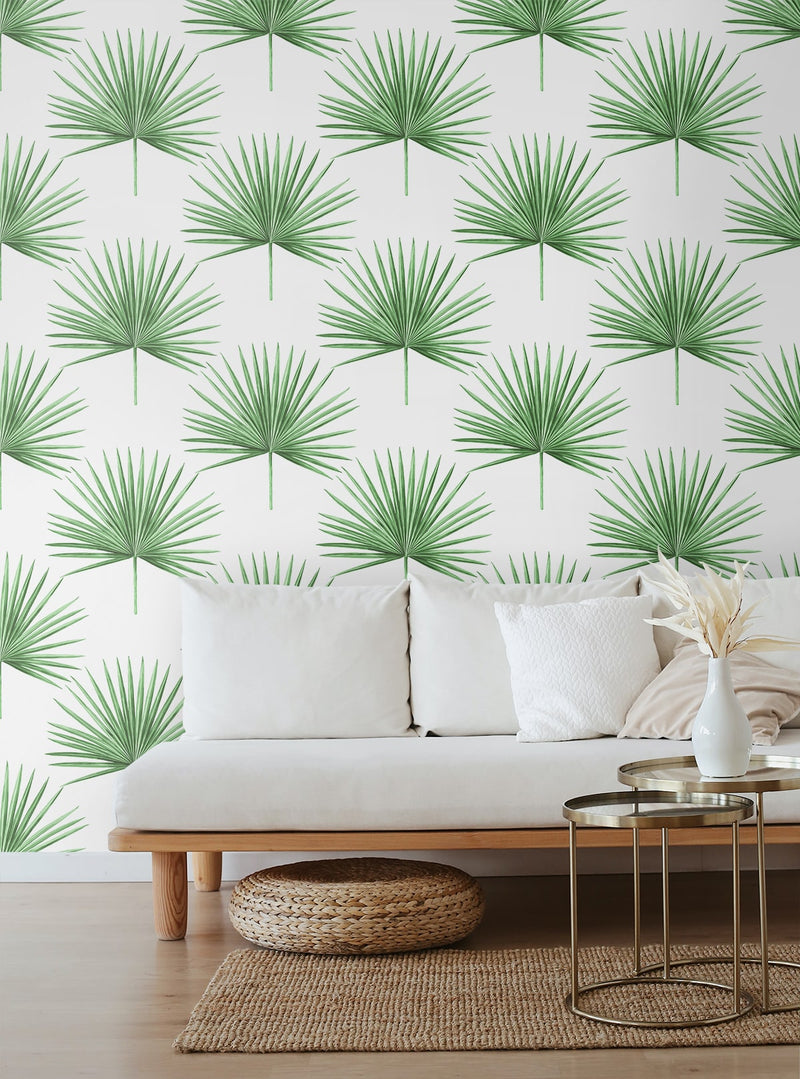 media image for Pacific Palm Peel & Stick Wallpaper in Greenery 223