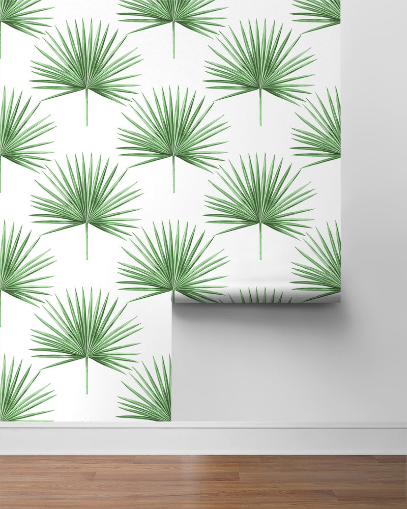 media image for Pacific Palm Peel & Stick Wallpaper in Greenery 215
