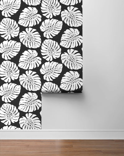 product image for Monstera Leaf Peel & Stick Wallpaper in Shadow 64