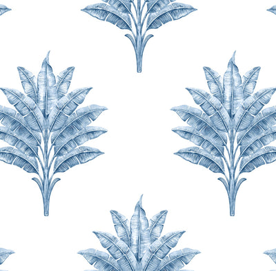 product image of Sea Breeze Palm Peel & Stick Wallpaper in Coastal Blue 597