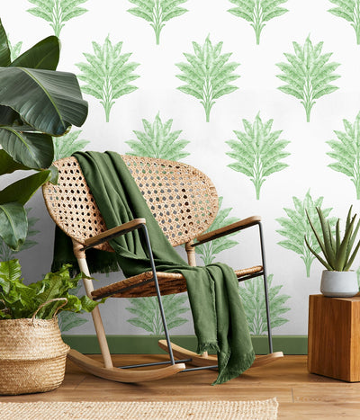 product image for Sea Breeze Palm Peel & Stick Wallpaper in Greenery 18