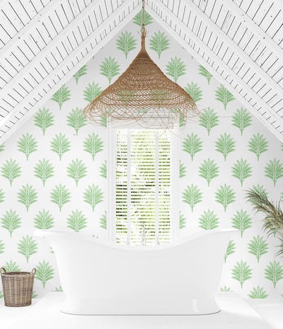 product image for Sea Breeze Palm Peel & Stick Wallpaper in Greenery 47