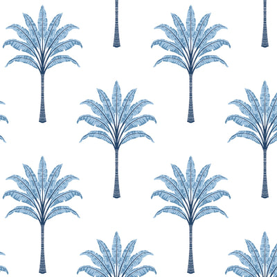 product image of Montgomery Palm Peel & Stick Wallpaper in Blue Lake 557